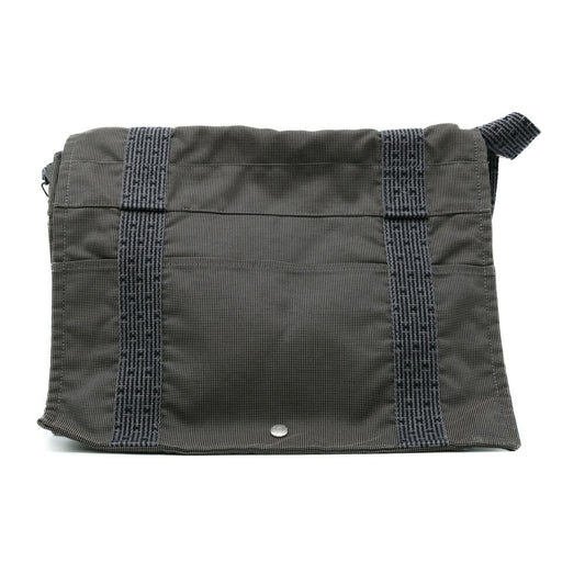Hermes Canvas Bass MM Messenger Bag Gray