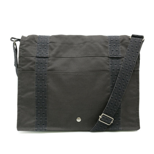 Hermes Canvas Bass MM Messenger Bag Gray