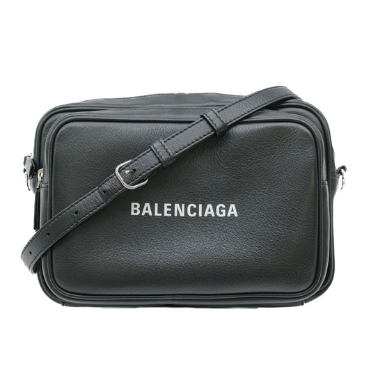 Balenciaga Leather Shoulder Bag Everyday Black