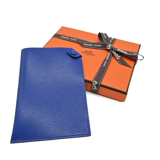 Hermes Tarmac PM Passport Case Blue Leather