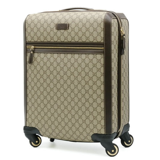 Gucci GG Supreme Canvas Leather Suitcase