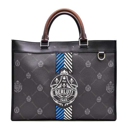 Berluti Ulis Small 2way Venetian Leather Tote Bag Black