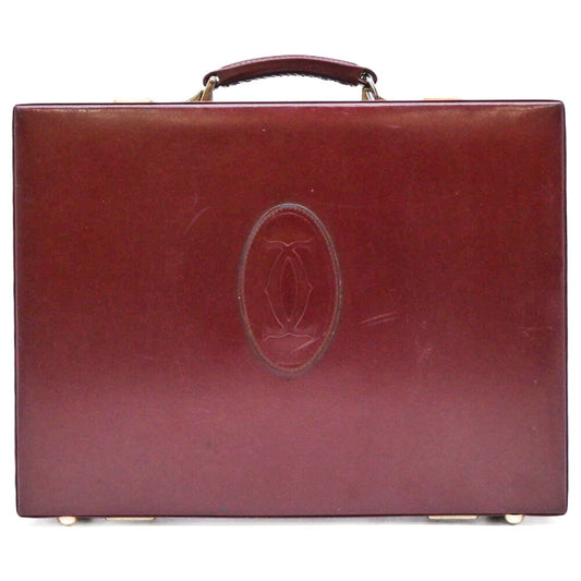 Cartier Leather Attache Case Business Bag