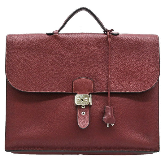 Hermes Leather Sac a Depeche Briefcase