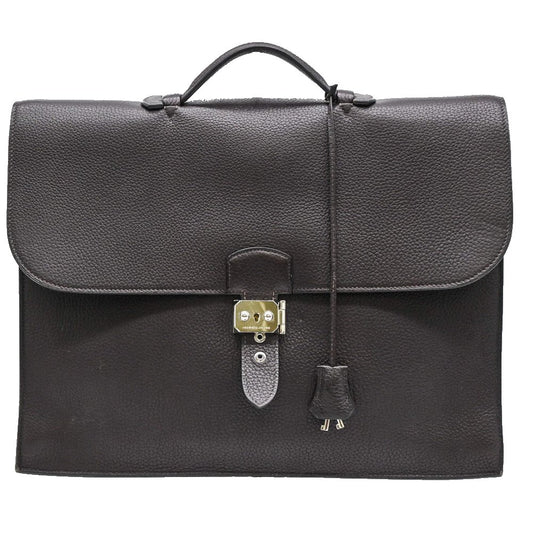 Hermes Leather Sac a Depeche 40 Briefcase