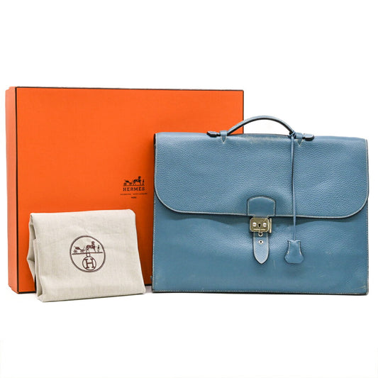 Hermes Sac a Depeche 40 Leather Briefcase