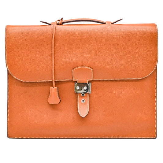 Hermes Leather Business Briefcase