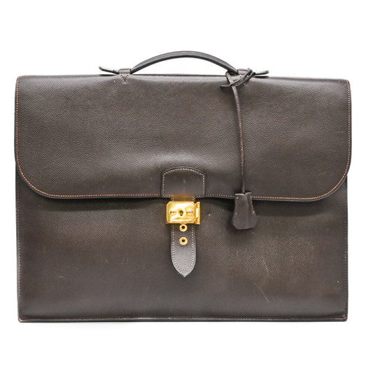 Hermes Sac a Depeche 38 Leather Briefcase