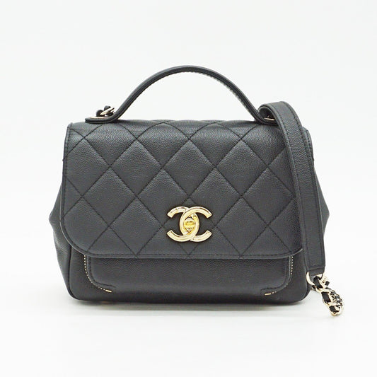 Chanel Caviar Skin Business Affinity 2WAY Chain Shoulder Bag A93607