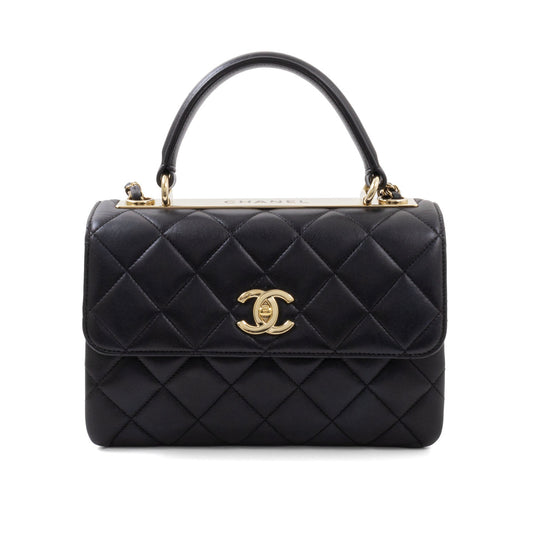 Chanel Lambskin Top Handle Flap Bag