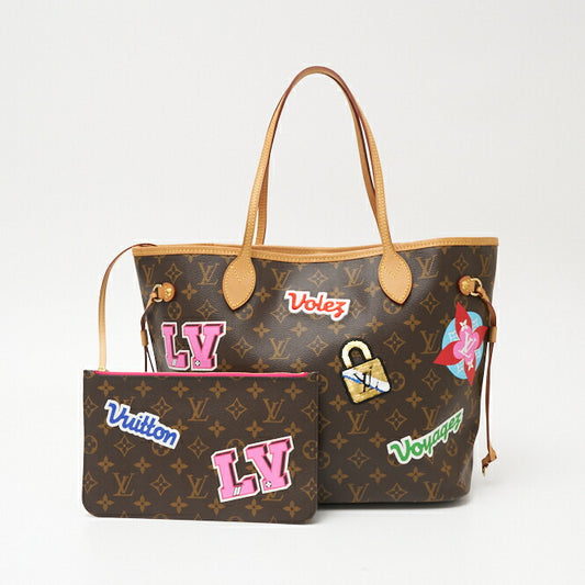 Louis Vuitton Neverfull MM Tote Canvas Leather