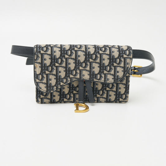 Dior Saddle Jacquard Leather Waist Pouch