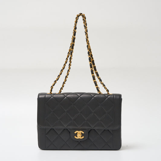 Chanel Lambskin Matelasse W Chain Shoulder Bag