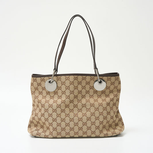 Gucci GG Canvas Leather Shoulder Bag