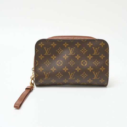 Louis Vuitton Monogram Canvas Leather Clutch