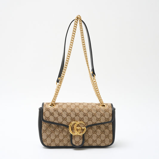 Gucci GG Marmont Small Shoulder Bag Canvas Leather