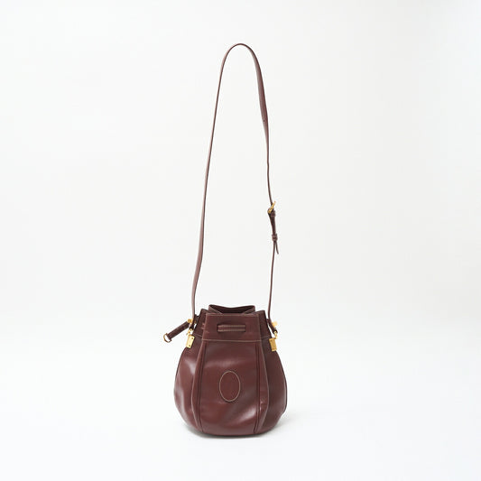 Cartier Leather Must Line Bucket Shoulder Bag