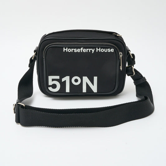 Burberry Nylon Leather Print Shoulder Bag