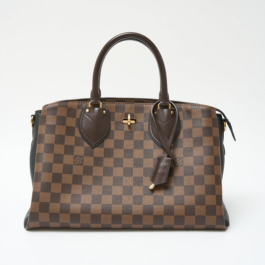 Louis Vuitton Normandy Damier Ebene Leather Handbag