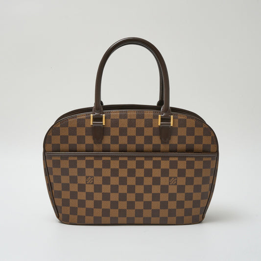 Louis Vuitton Damier Ebene Canvas Leather Handbag