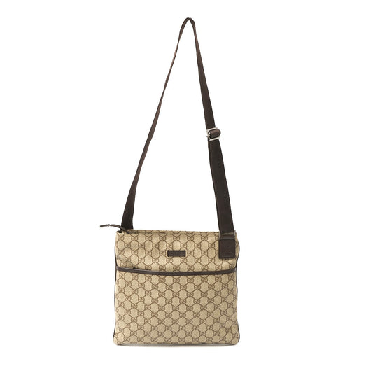 Gucci GG Supreme Canvas Leather Crossbody Bag