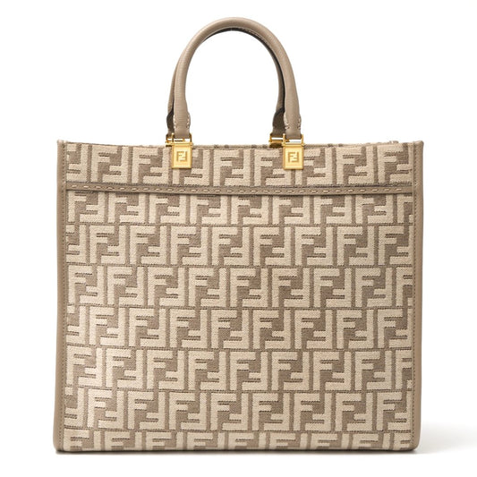 Fendi Sunshine Medium Leather Chenille Tote