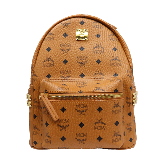 MCM Leather Backpack MMK AAVE08 Cognac Brown