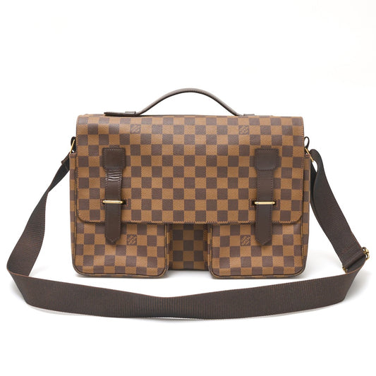 Louis Vuitton Damier Ebene Canvas Leather Broadway Bag