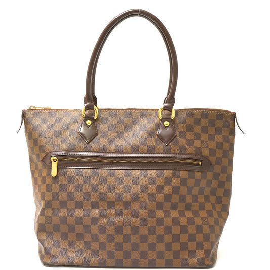 Louis Vuitton Damier Ebene Canvas Leather Saleya GM Tote