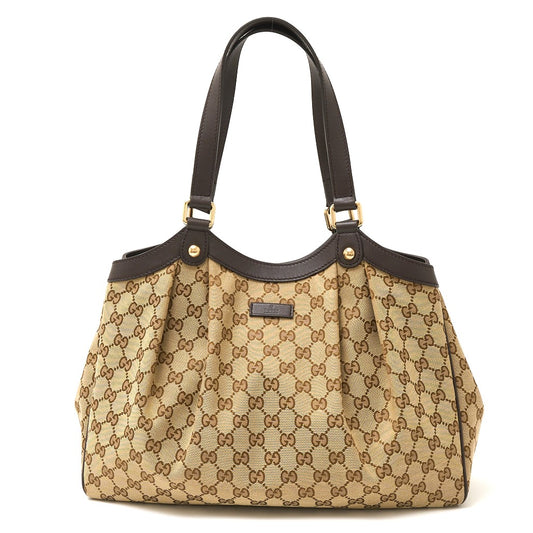 Gucci GG Canvas Leather Tote Bag 388919