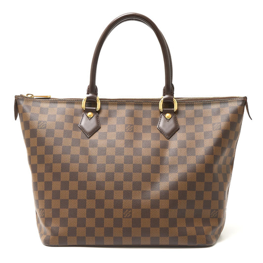 Louis Vuitton Damier Ebene Canvas Leather Saleya MM Tote