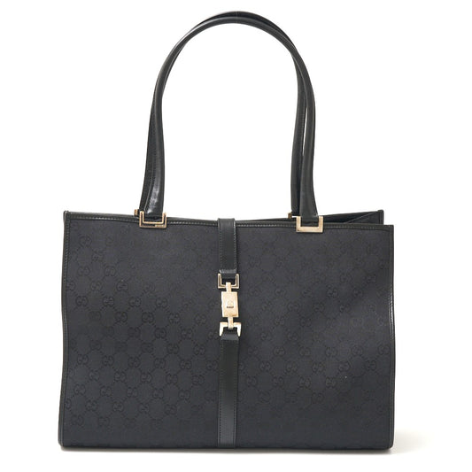 Gucci Jackie GG Canvas Leather Tote Bag