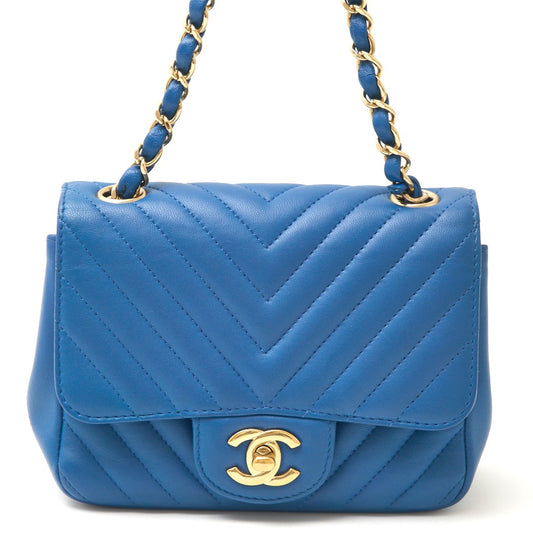 Chanel Chevron V-Stitch Mini Chain Bag