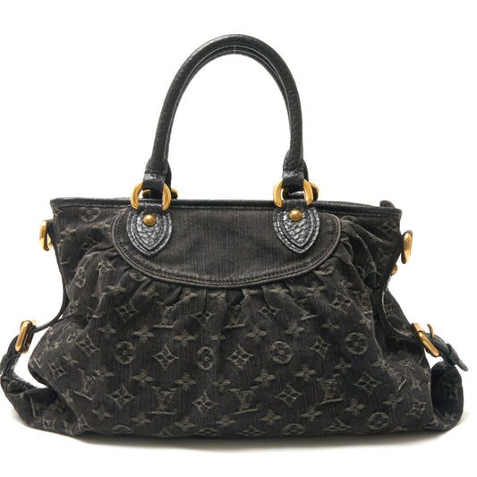 Louis Vuitton Neo Cabby MM Monogram Denim Leather Bag