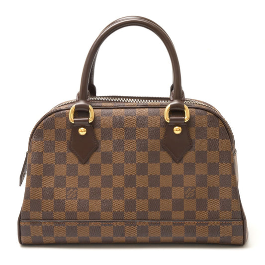 Louis Vuitton Damier Ebene Canvas Leather Duomo Handbag
