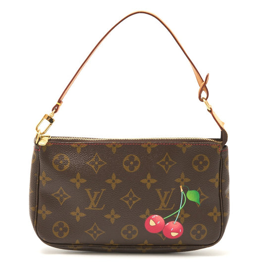 Louis Vuitton Monogram Cherry Leather Pochette M95008