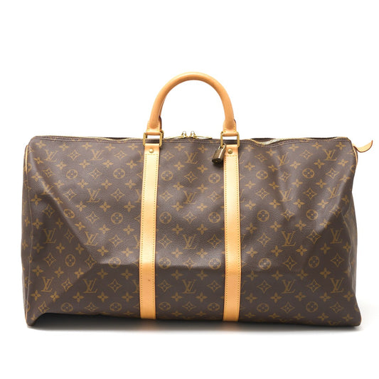 Louis Vuitton Monogram Leather Keepall 55 Bag