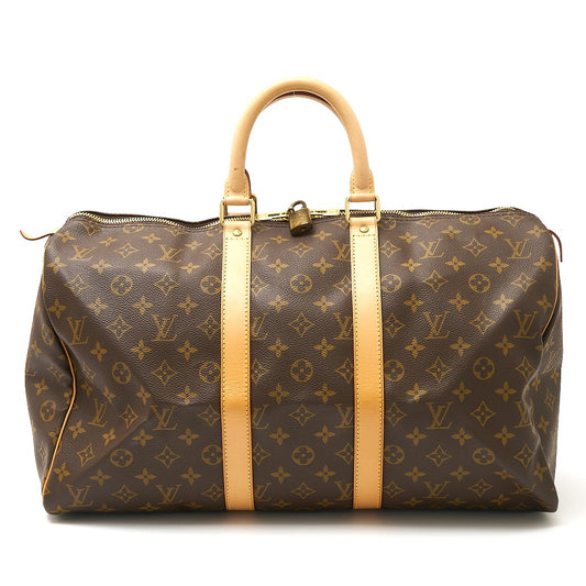 Louis Vuitton Monogram Leather Keepall 45 Bag