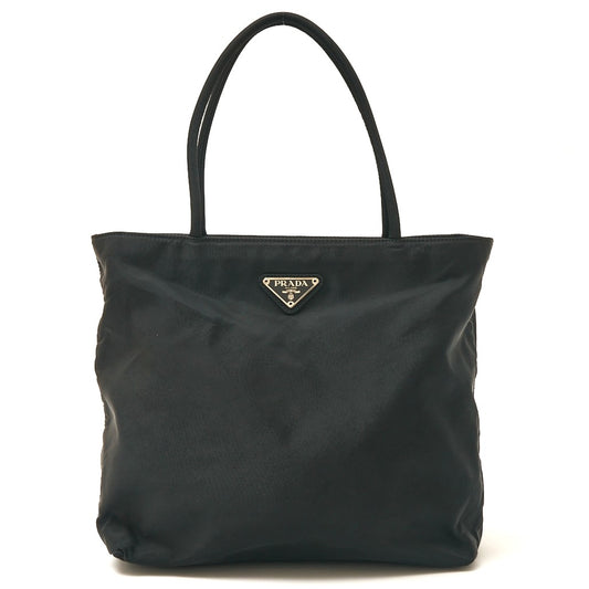 Prada Nylon Handbag Black Silver Hardware