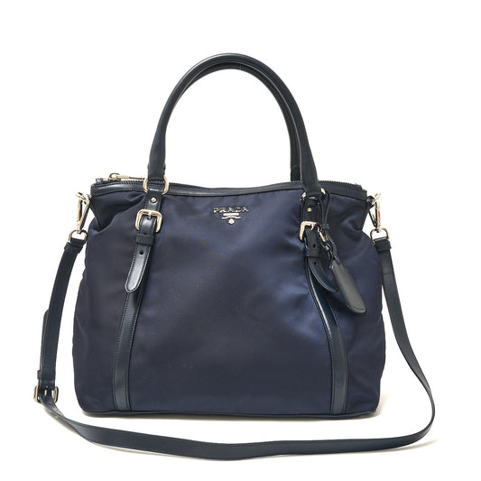 Prada Nylon Leather 2WAY Shoulder Bag 1BC116