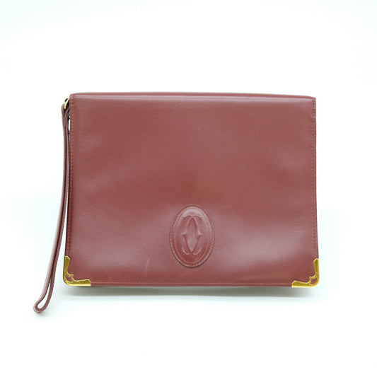 Cartier Must Line Leather Clutch Bag
