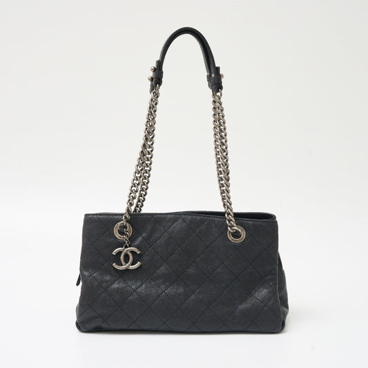 Chanel Caviar Skin Chain Tote Bag