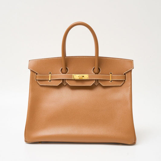 Hermes Birkin 35 Handbag Gold Hardware