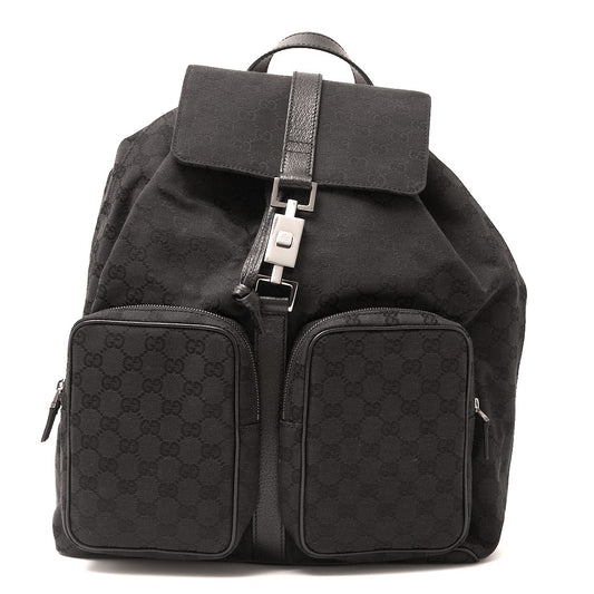 Gucci Jackie GG Canvas Leather Backpack
