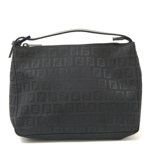 Fendi Zucchino Canvas Leather Pouch