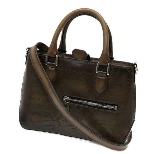 Berluti Leather Men's 2WAY Handbag Dark Brown