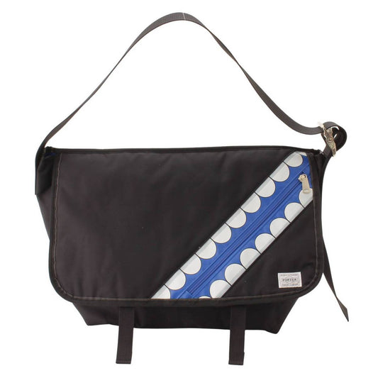 PORTER Men's Shoulder Messenger Bag Black Blue