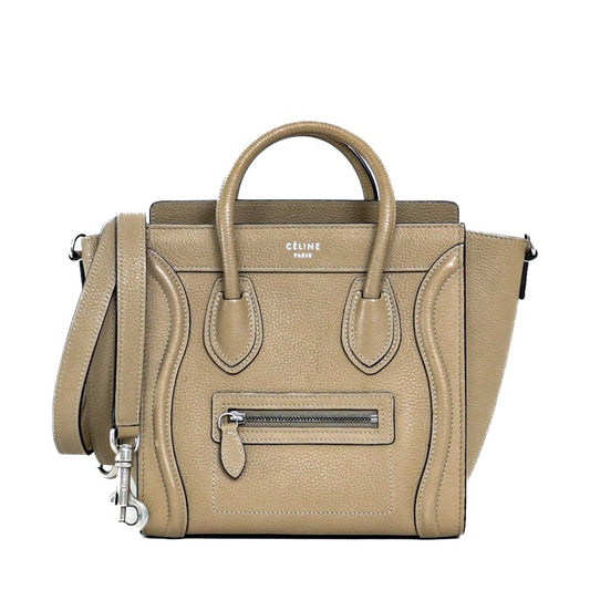 Celine Luggage Nano Shopper Leather Handbag
