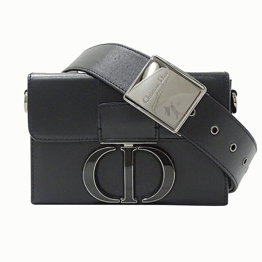 Dior 30 Montaigne Box Shoulder Bag Black