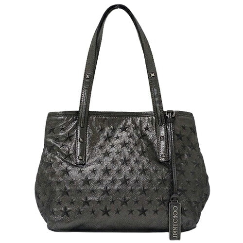 Jimmy Choo Suede Tote Bag Metallic Gray